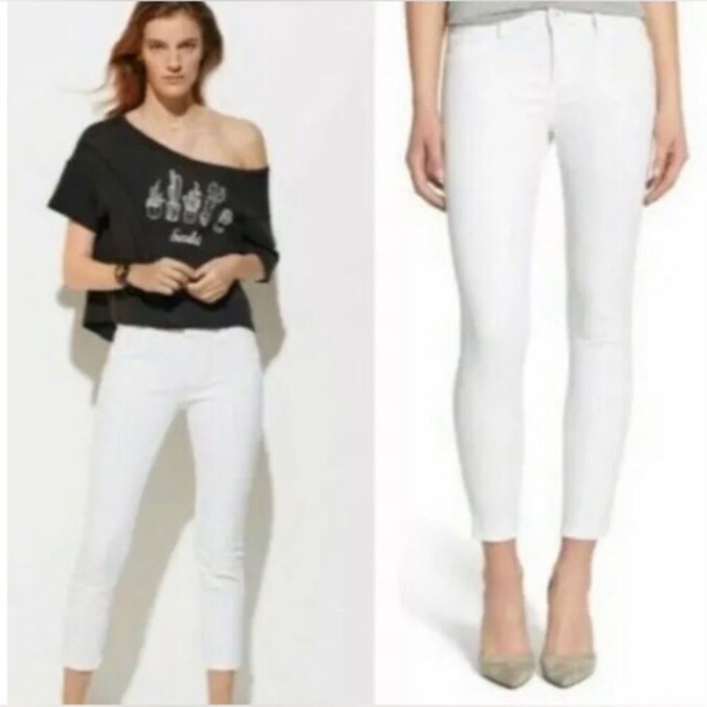 DL1961 Florence Instasculpt White Stretch Skinny Jeans Cropped Size 25